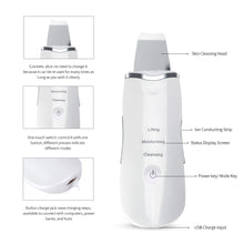 Load image into Gallery viewer, Ultrasonic Face Cleaning Skin Scrubber