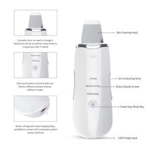 Ultrasonic Face Cleaning Skin Scrubber